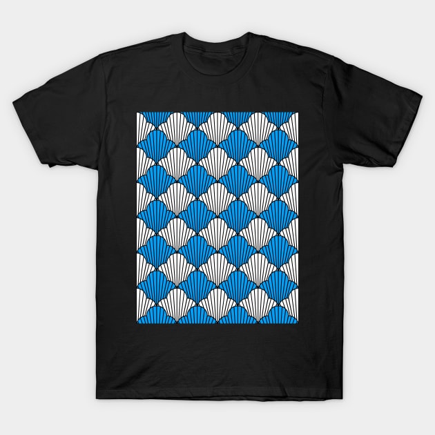 Art Deco Pattern No 31 - Blue - Vintage Motif T-Shirt by Millusti